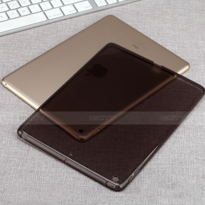 Silikon Hülle Handyhülle Ultradünn Tasche Durchsichtig Transparent für Apple New iPad 9.7 (2017) Grau groß