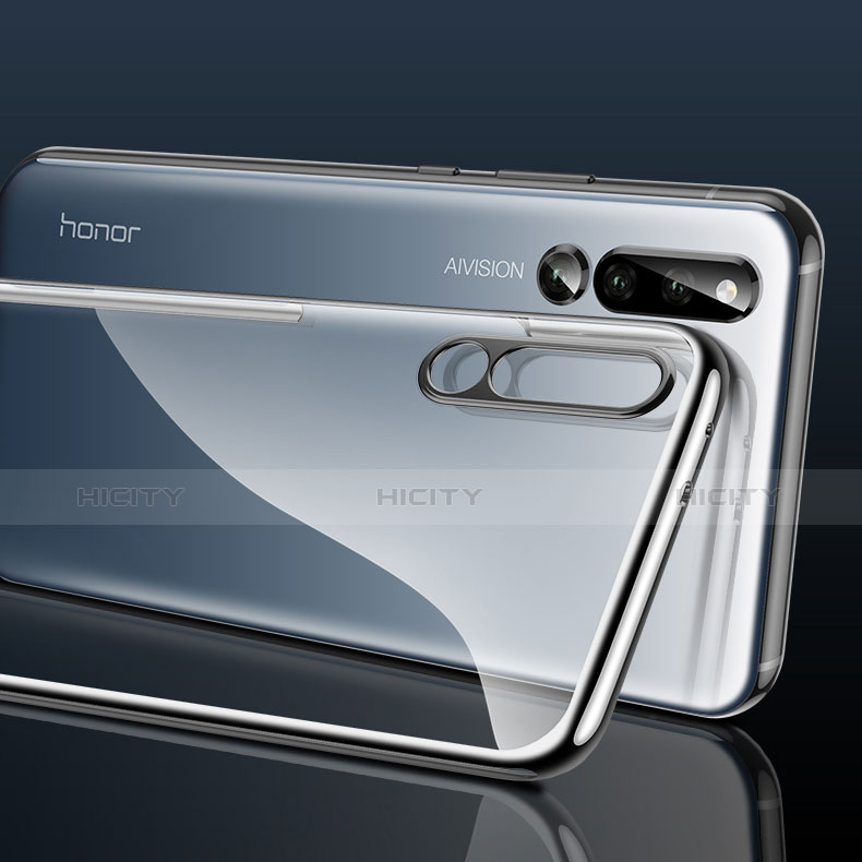 Silikon Hülle Handyhülle Ultradünn Tasche Durchsichtig Transparent für Huawei Honor Magic 2 Schwarz groß