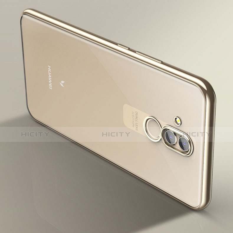 Silikon Hülle Handyhülle Ultradünn Tasche Durchsichtig Transparent für Huawei Mate 20 Lite Gold groß