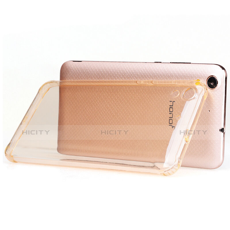Silikon Hülle Handyhülle Ultradünn Tasche Durchsichtig Transparent für Huawei Y6 II 5 5 Gold groß