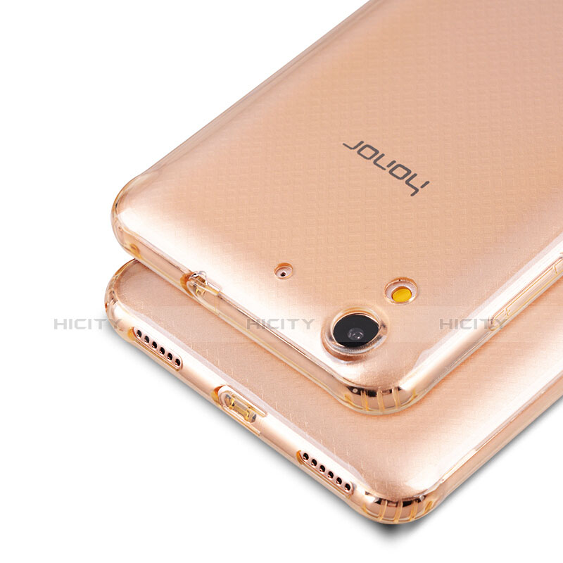 Silikon Hülle Handyhülle Ultradünn Tasche Durchsichtig Transparent für Huawei Y6 II 5 5 Gold