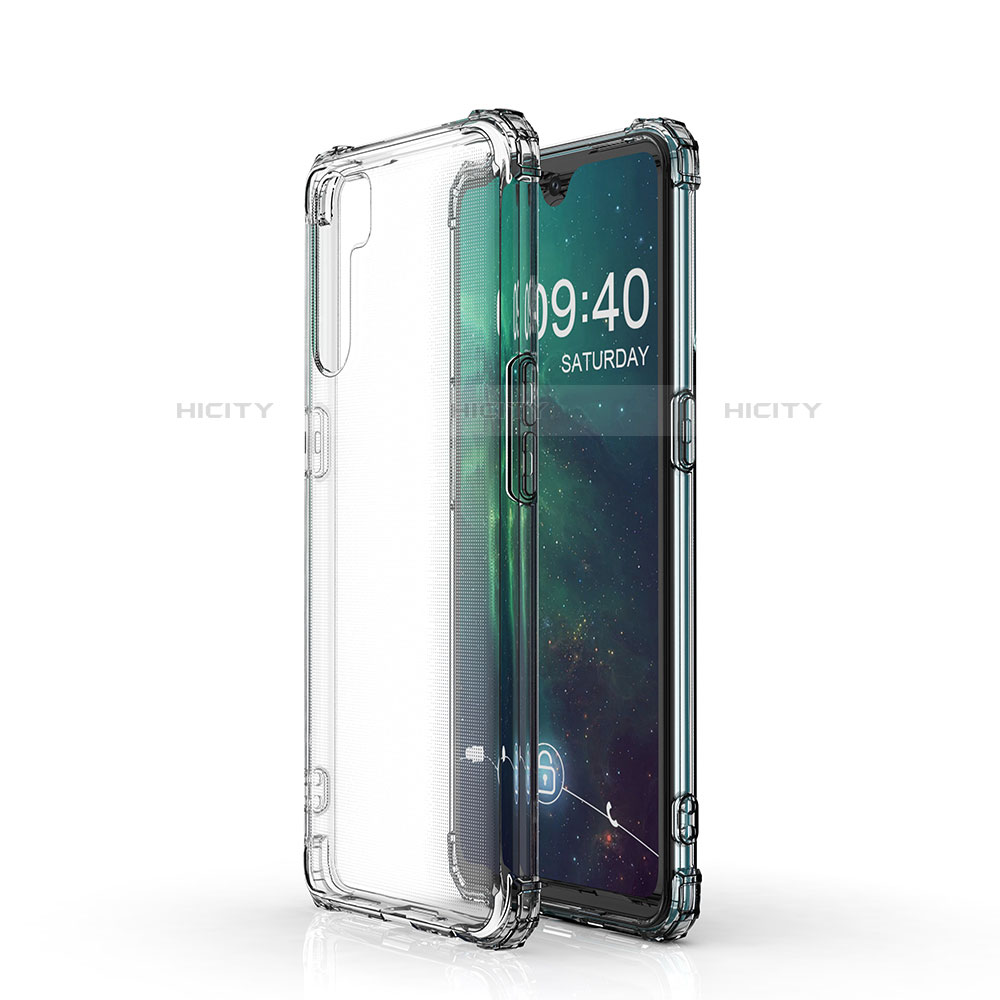 Silikon Hülle Handyhülle Ultradünn Tasche Durchsichtig Transparent für Oppo A91 Klar groß