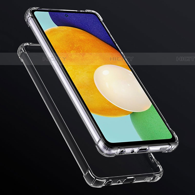 Silikon Hülle Handyhülle Ultradünn Tasche Durchsichtig Transparent für Samsung Galaxy A52 5G Klar groß
