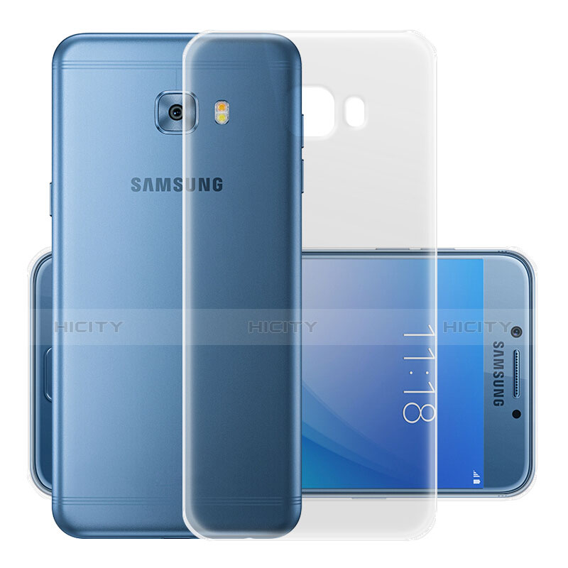 Silikon Hülle Handyhülle Ultradünn Tasche Durchsichtig Transparent für Samsung Galaxy C7 Pro C7010 Klar groß
