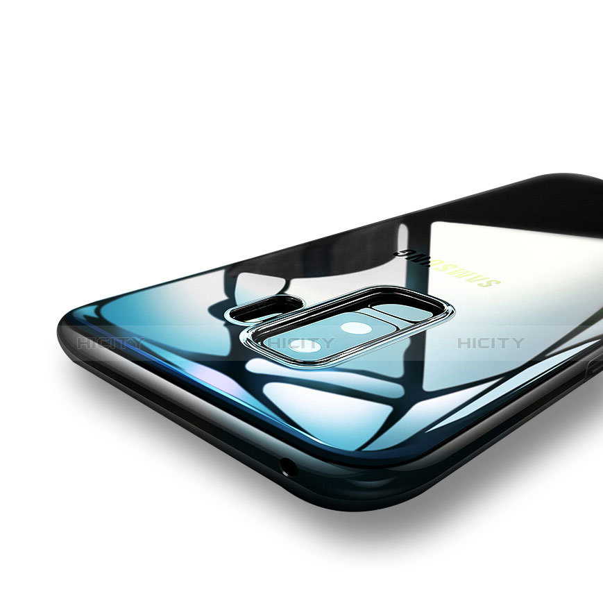 Silikon Hülle Handyhülle Ultradünn Tasche Durchsichtig Transparent für Samsung Galaxy S9 Plus Schwarz groß