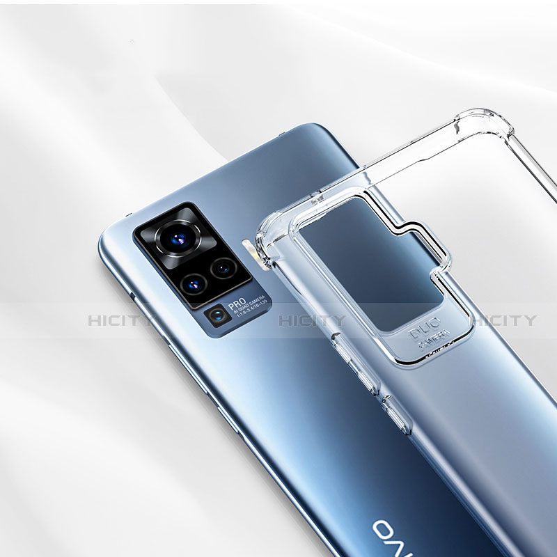 Silikon Hülle Handyhülle Ultradünn Tasche Durchsichtig Transparent für Vivo X50 Pro 5G Klar groß