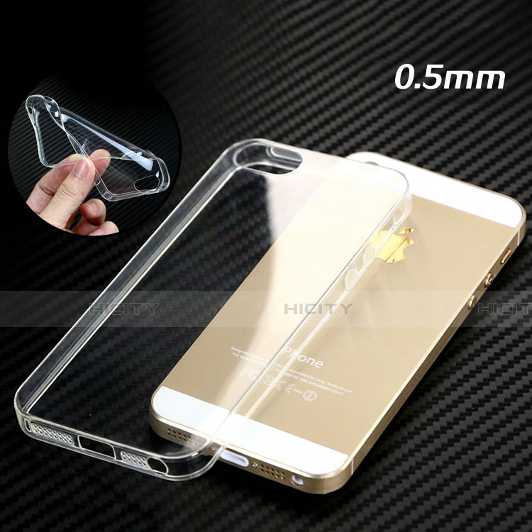 Silikon Hülle Handyhülle Ultradünn Tasche Durchsichtig Transparent HT01 für Apple iPhone 5 Klar