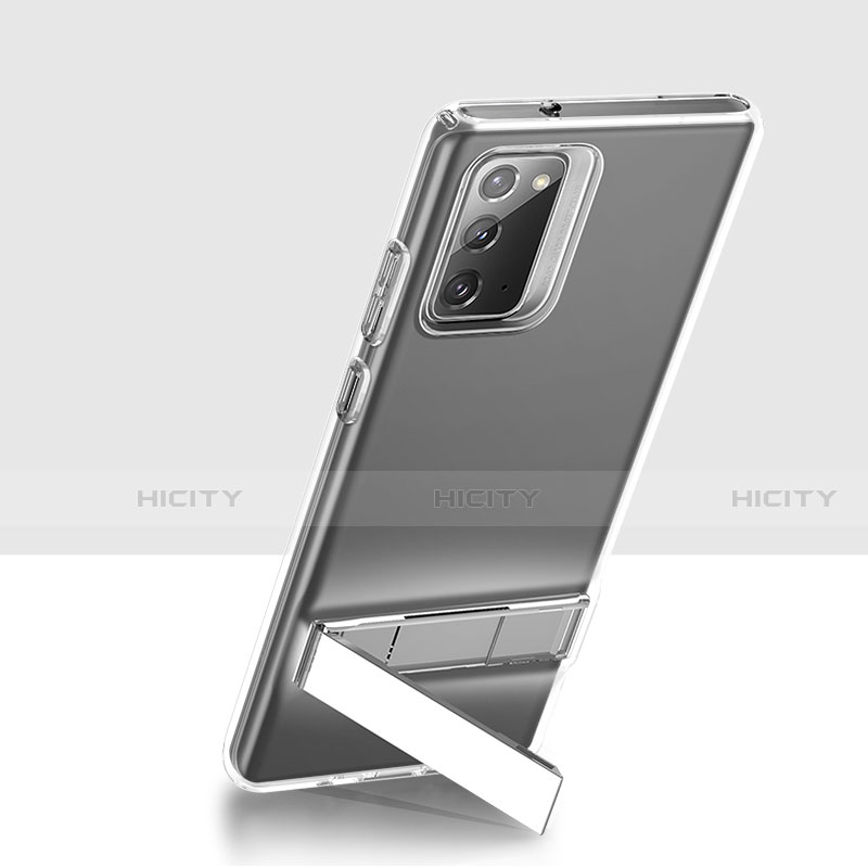 Silikon Hülle Handyhülle Ultradünn Tasche Durchsichtig Transparent mit Ständer für Samsung Galaxy Note 20 5G Klar Plus