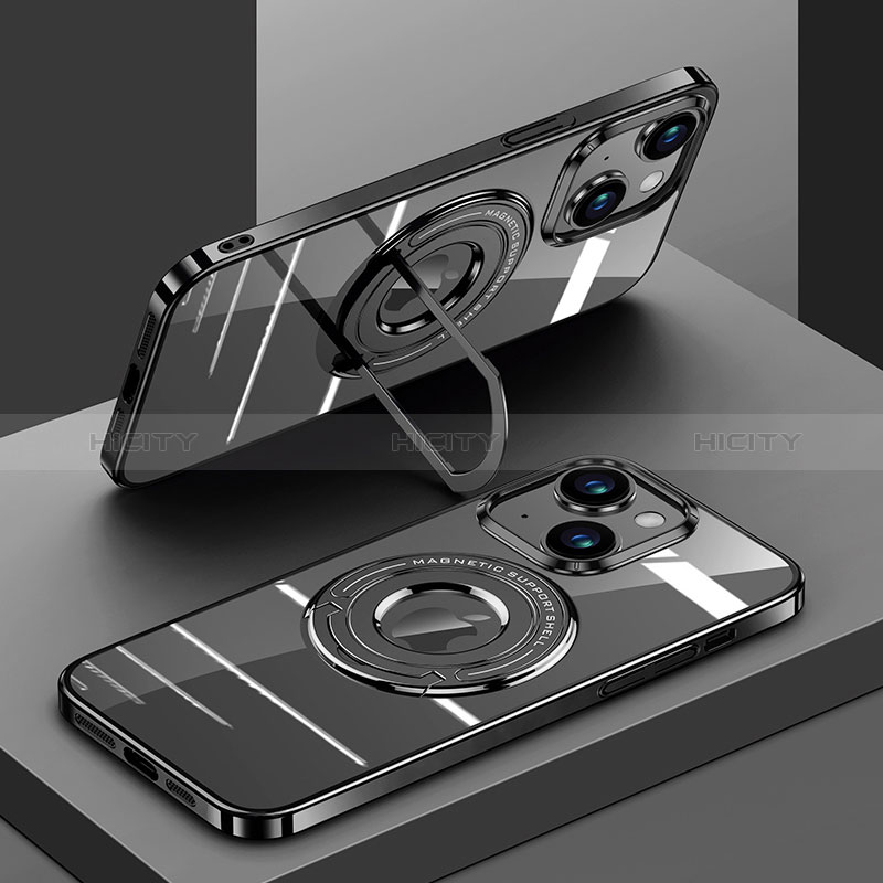 Silikon Hülle Handyhülle Ultradünn Tasche mit Mag-Safe Magnetic Magnetisch Durchsichtig Transparent AC1 für Apple iPhone 14 groß