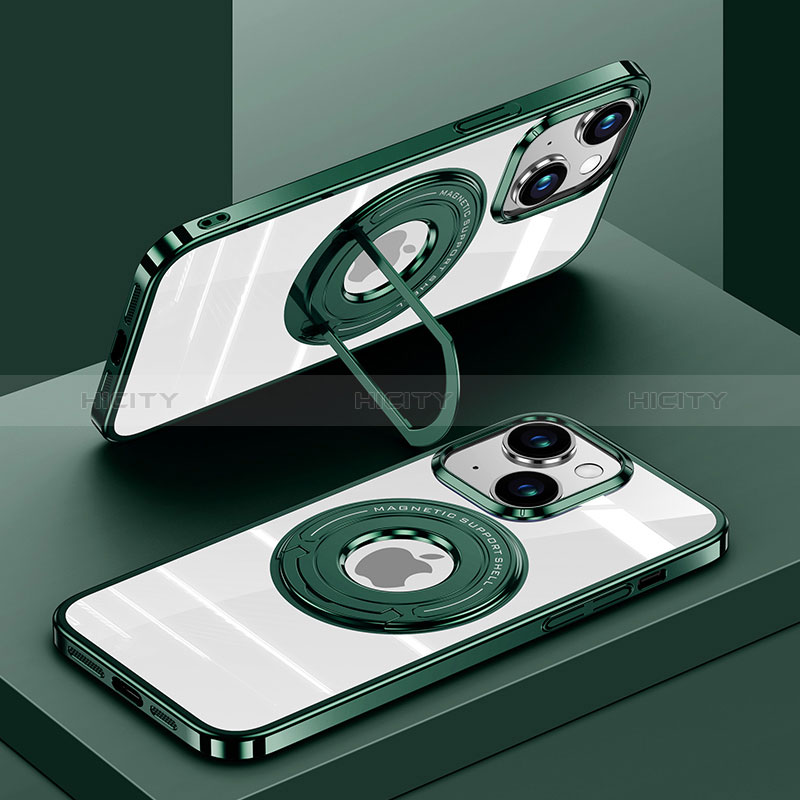 Silikon Hülle Handyhülle Ultradünn Tasche mit Mag-Safe Magnetic Magnetisch Durchsichtig Transparent AC1 für Apple iPhone 14 groß