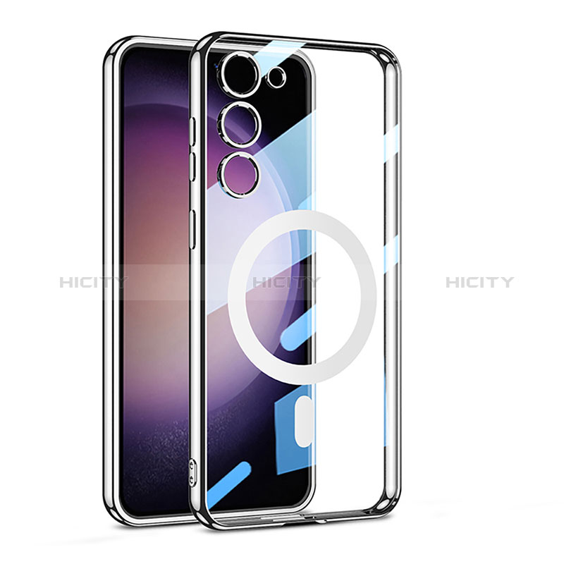 Silikon Hülle Handyhülle Ultradünn Tasche mit Mag-Safe Magnetic Magnetisch Durchsichtig Transparent AC1 für Samsung Galaxy S22 5G