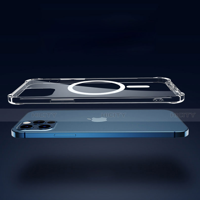 Silikon Hülle Handyhülle Ultradünn Tasche mit Mag-Safe Magnetic Magnetisch Durchsichtig Transparent für Apple iPhone 14 Pro Klar