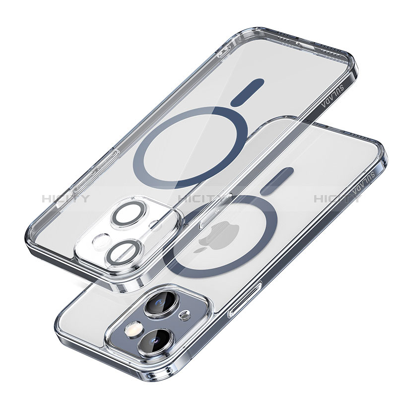 Silikon Hülle Handyhülle Ultradünn Tasche mit Mag-Safe Magnetic Magnetisch Durchsichtig Transparent LD1 für Apple iPhone 13