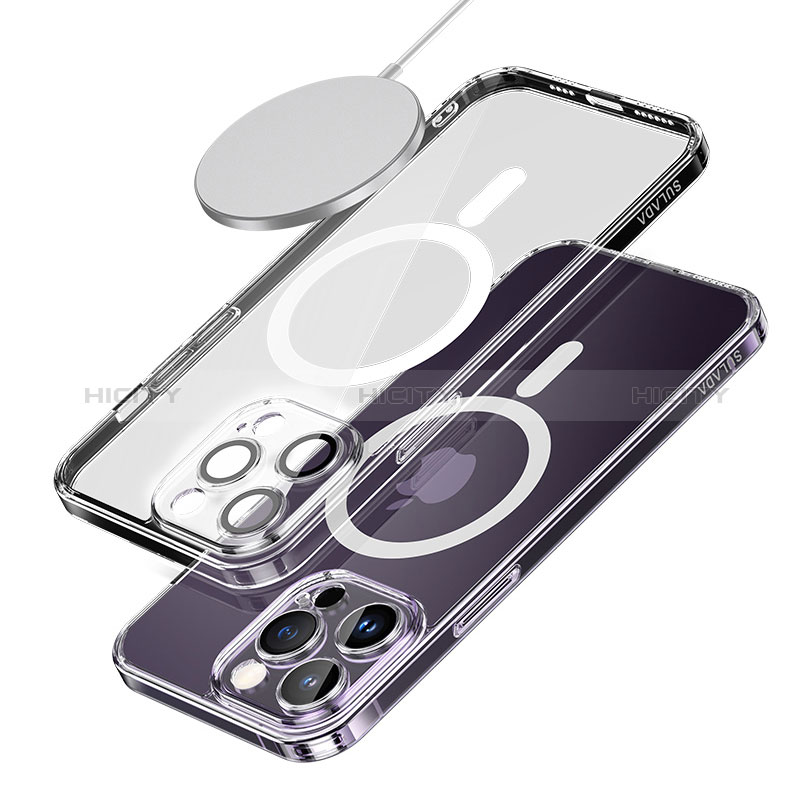 Silikon Hülle Handyhülle Ultradünn Tasche mit Mag-Safe Magnetic Magnetisch Durchsichtig Transparent LD1 für Apple iPhone 13
