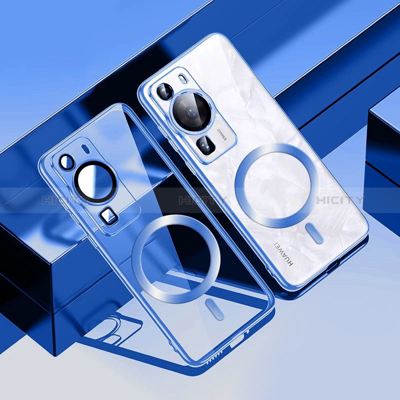 Silikon Hülle Handyhülle Ultradünn Tasche mit Mag-Safe Magnetic Magnetisch Durchsichtig Transparent S01 für Huawei P60