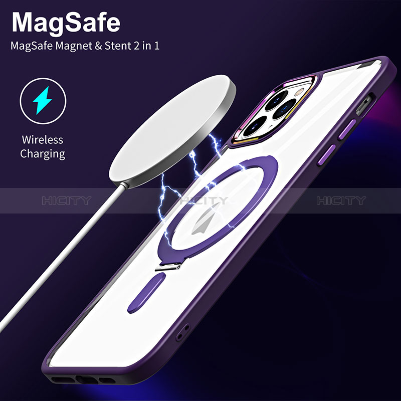 Silikon Hülle Handyhülle Ultradünn Tasche mit Mag-Safe Magnetic Magnetisch Durchsichtig Transparent SD1 für Apple iPhone 11 Pro Max