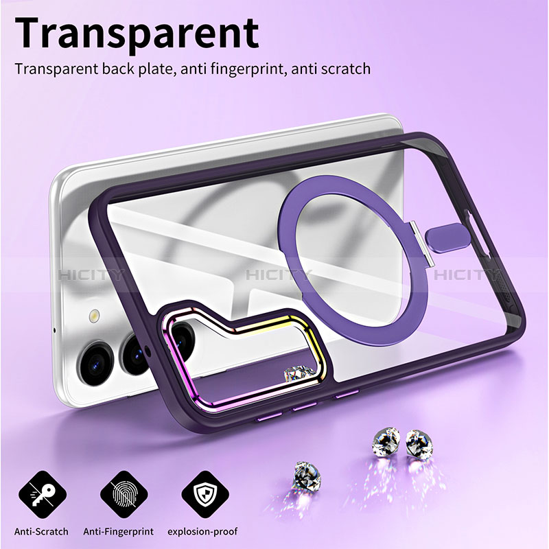 Silikon Hülle Handyhülle Ultradünn Tasche mit Mag-Safe Magnetic Magnetisch Durchsichtig Transparent SD1 für Samsung Galaxy S23 Plus 5G
