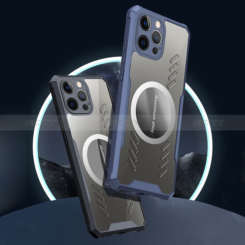 Silikon Hülle Handyhülle Ultradünn Tasche mit Mag-Safe Magnetic Magnetisch Durchsichtig Transparent XD1 für Apple iPhone 14 Plus groß