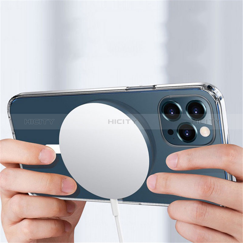 Silikon Hülle Handyhülle Ultradünn Tasche mit Mag-Safe Magnetic Magnetisch Durchsichtig Transparent XD3 für Apple iPhone 14 Pro Klar