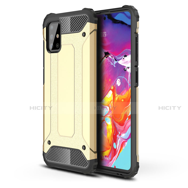 Silikon Hülle Handyhülle und Kunststoff Schutzhülle Hartschalen Tasche für Samsung Galaxy A51 4G groß