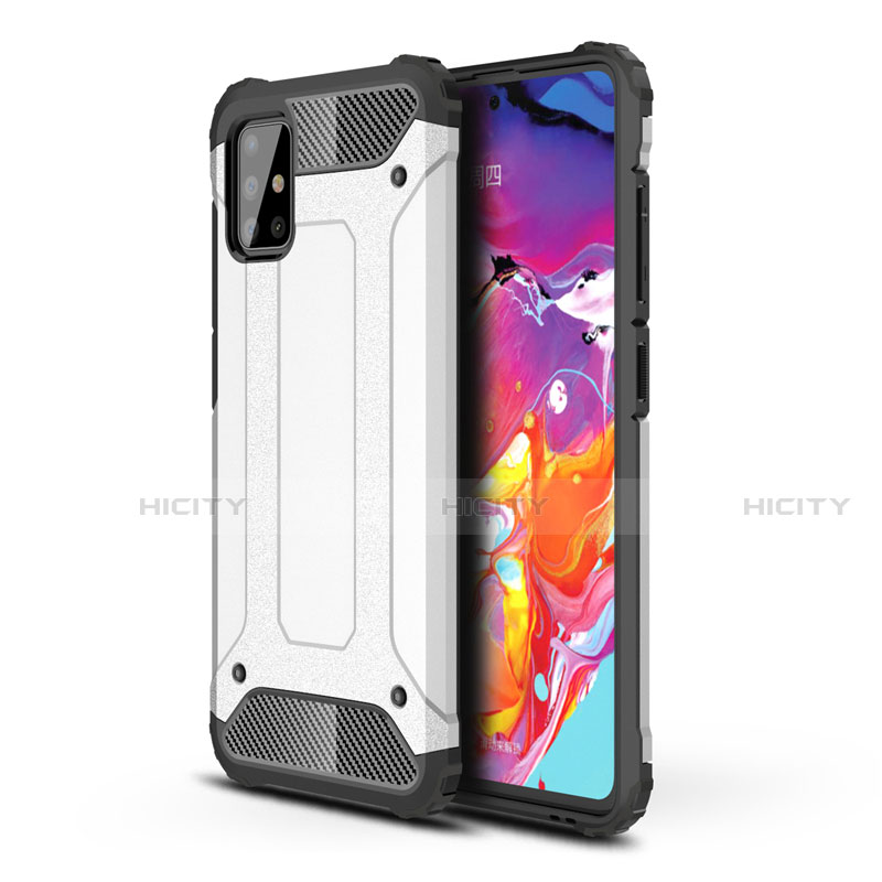 Silikon Hülle Handyhülle und Kunststoff Schutzhülle Hartschalen Tasche für Samsung Galaxy A51 4G groß