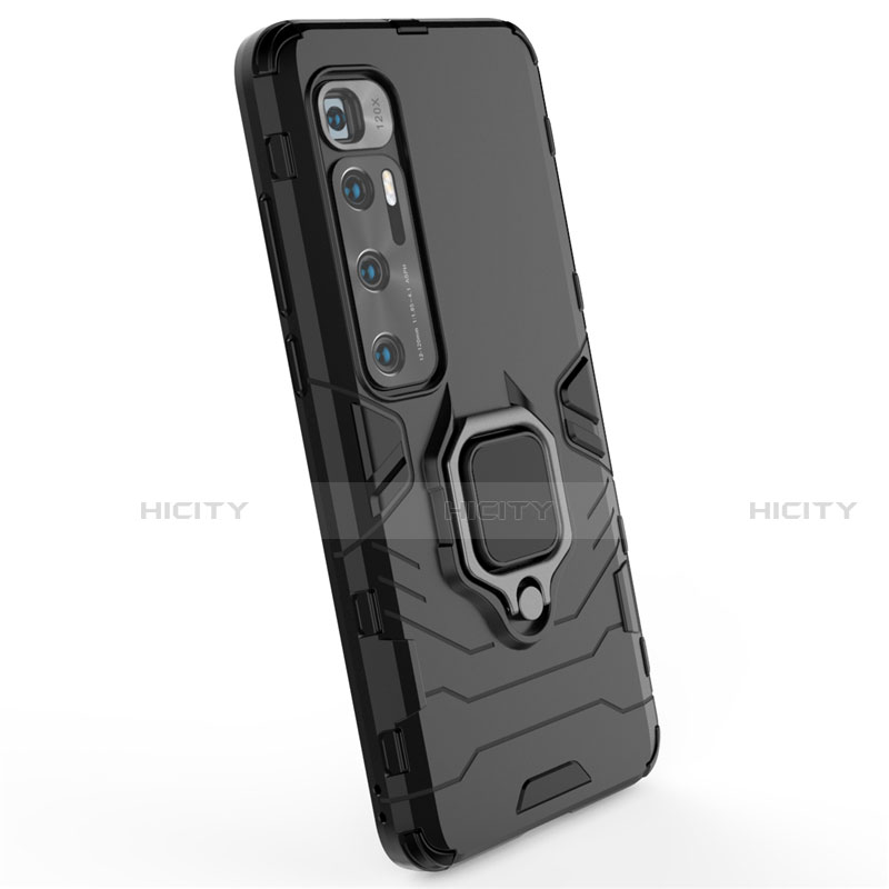 Silikon Hülle Handyhülle und Kunststoff Schutzhülle Hartschalen Tasche mit Magnetisch Fingerring Ständer für Xiaomi Mi 10 Ultra