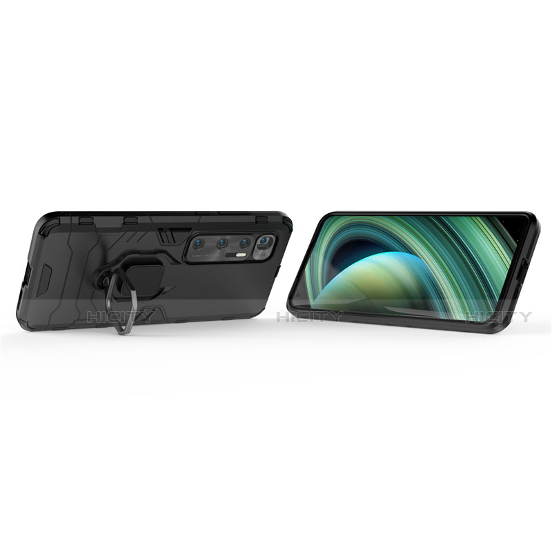 Silikon Hülle Handyhülle und Kunststoff Schutzhülle Hartschalen Tasche mit Magnetisch Fingerring Ständer für Xiaomi Mi 10 Ultra