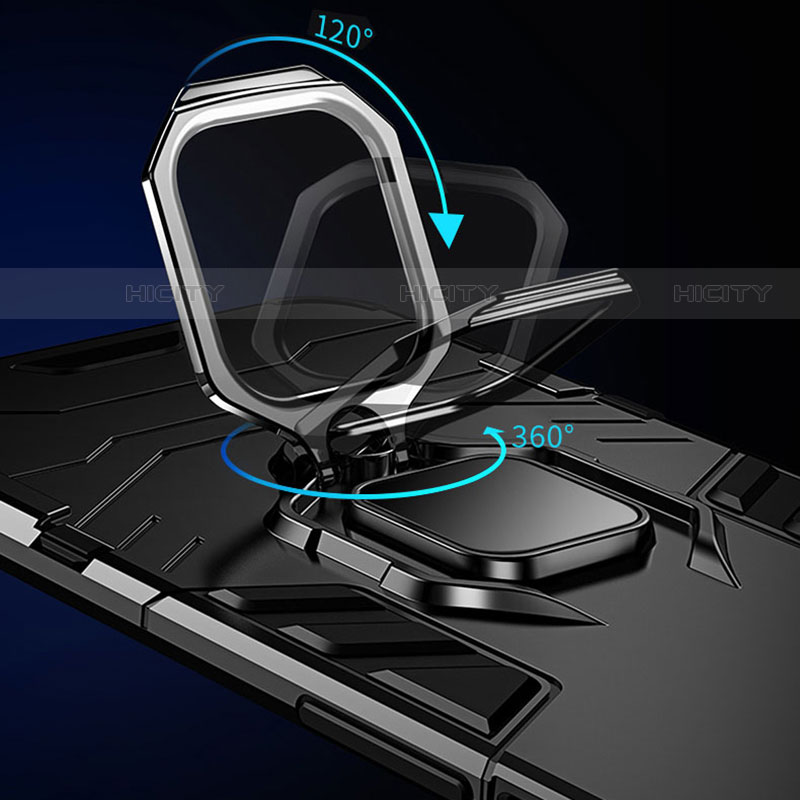 Silikon Hülle Handyhülle und Kunststoff Schutzhülle Hartschalen Tasche mit Magnetisch Fingerring Ständer für Xiaomi Mi 12 Ultra 5G