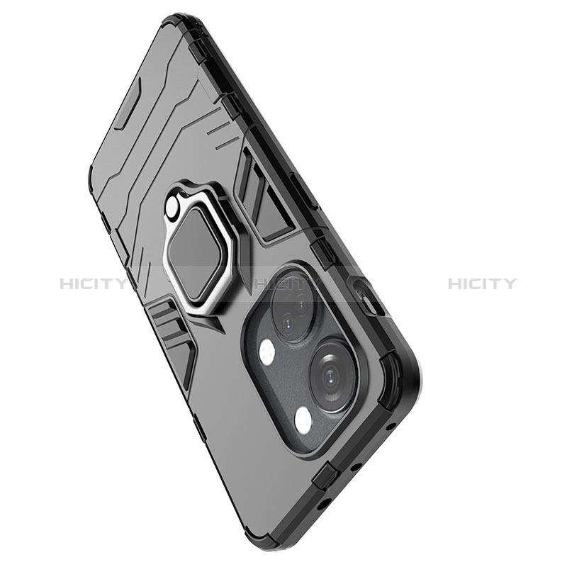 Silikon Hülle Handyhülle und Kunststoff Schutzhülle Hartschalen Tasche mit Magnetisch Fingerring Ständer KC2 für OnePlus Nord 3 5G