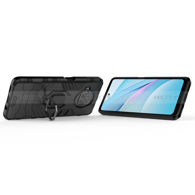 Silikon Hülle Handyhülle und Kunststoff Schutzhülle Hartschalen Tasche mit Magnetisch Fingerring Ständer KC2 für Xiaomi Mi 10T Lite 5G