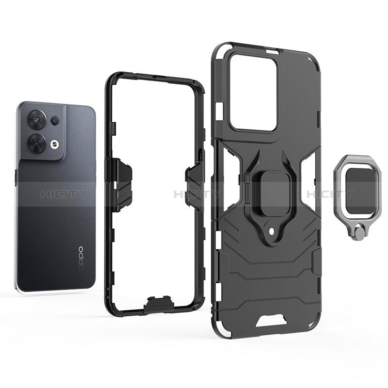 Silikon Hülle Handyhülle und Kunststoff Schutzhülle Hartschalen Tasche mit Magnetisch Fingerring Ständer KC2 für Xiaomi Redmi Note 13 Pro 5G