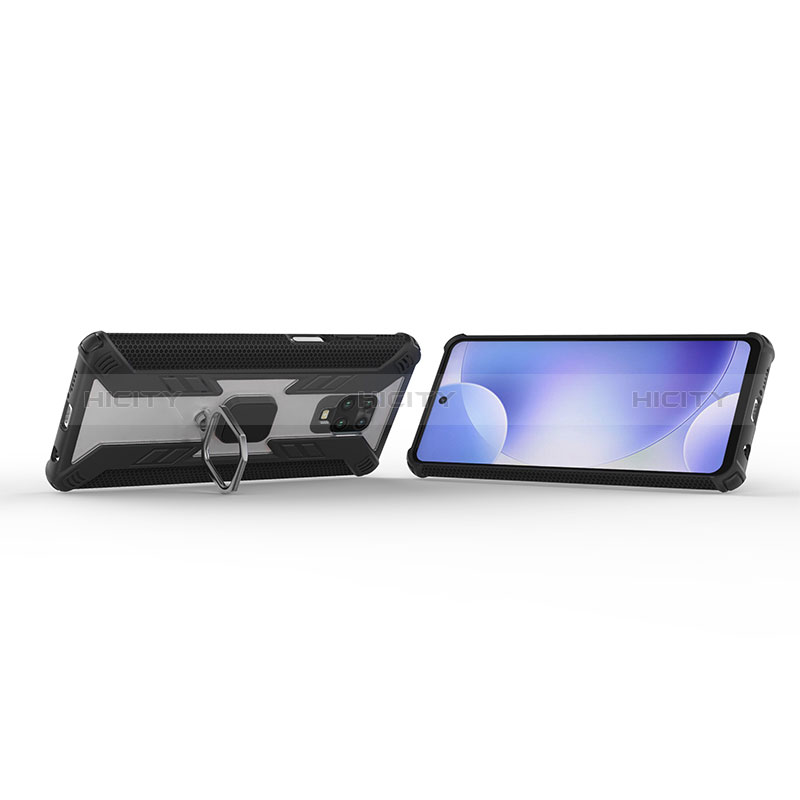 Silikon Hülle Handyhülle und Kunststoff Schutzhülle Hartschalen Tasche mit Magnetisch Fingerring Ständer KC3 für Xiaomi Poco M2 Pro groß