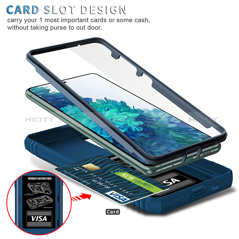 Silikon Hülle Handyhülle und Kunststoff Schutzhülle Hartschalen Tasche mit Magnetisch Fingerring Ständer MQ5 für Samsung Galaxy S20 FE 5G