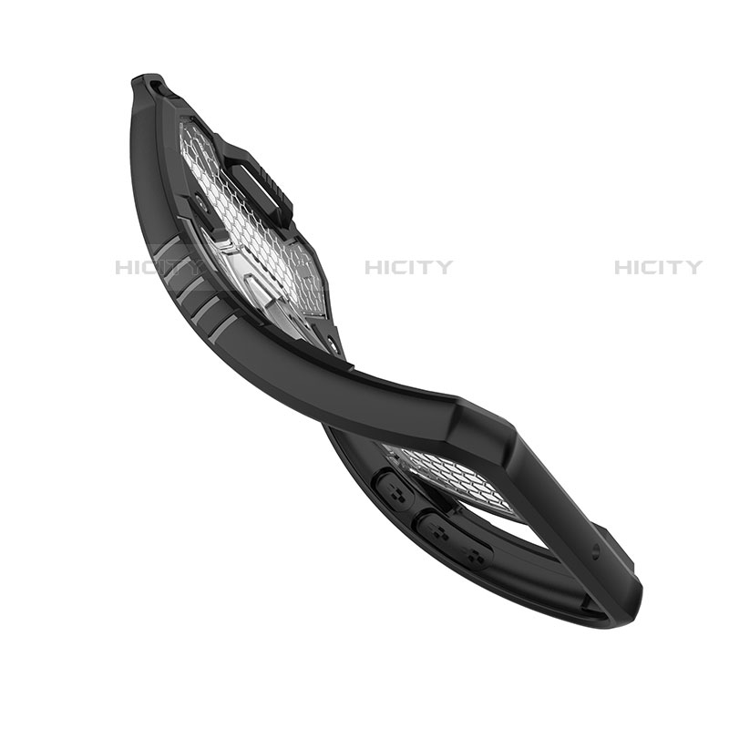 Silikon Hülle Handyhülle und Kunststoff Schutzhülle Hartschalen Tasche mit Magnetisch Fingerring Ständer S05 für Samsung Galaxy S23 5G groß