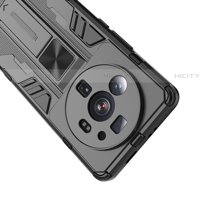 Silikon Hülle Handyhülle und Kunststoff Schutzhülle Hartschalen Tasche mit Magnetisch Ständer A01 für Xiaomi Mi 12S Ultra 5G