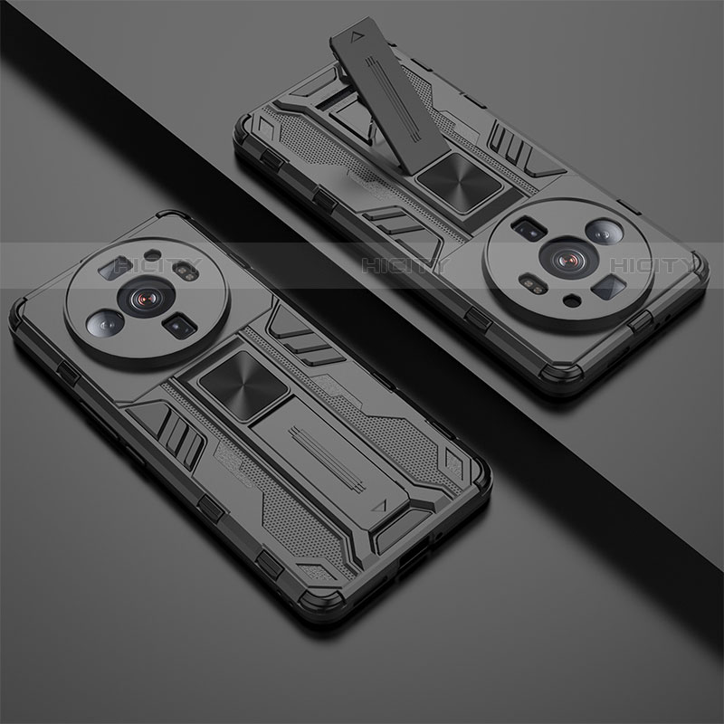 Silikon Hülle Handyhülle und Kunststoff Schutzhülle Hartschalen Tasche mit Magnetisch Ständer A01 für Xiaomi Mi 12S Ultra 5G