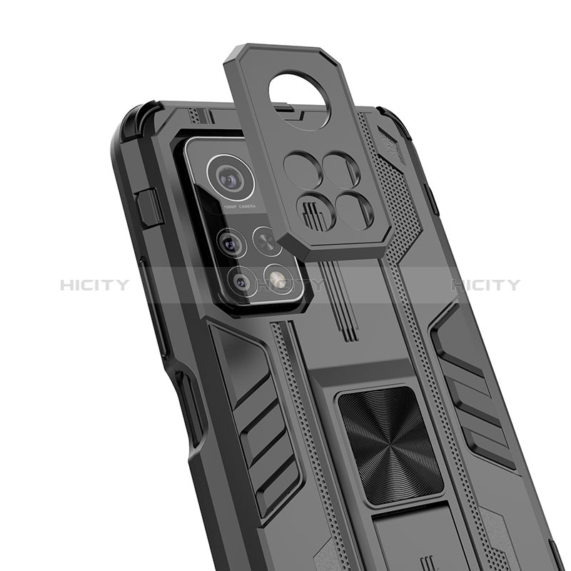 Silikon Hülle Handyhülle und Kunststoff Schutzhülle Hartschalen Tasche mit Magnetisch Ständer KC1 für Xiaomi Mi 10T 5G