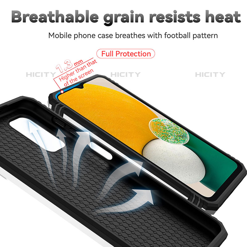 Silikon Hülle Handyhülle und Kunststoff Schutzhülle Hartschalen Tasche mit Magnetisch Ständer Q02W für Samsung Galaxy M32 5G