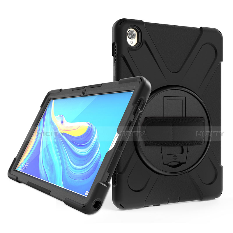 Silikon Hülle Handyhülle und Kunststoff Schutzhülle Hartschalen Tasche mit Ständer A01 für Huawei MatePad 10.8