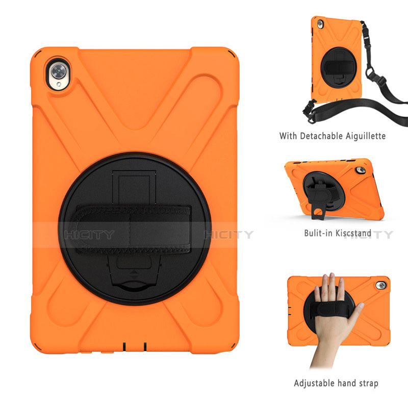 Silikon Hülle Handyhülle und Kunststoff Schutzhülle Hartschalen Tasche mit Ständer A01 für Huawei MediaPad M6 10.8