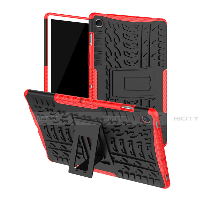Silikon Hülle Handyhülle und Kunststoff Schutzhülle Hartschalen Tasche mit Ständer A01 für Samsung Galaxy Tab S5e Wi-Fi 10.5 SM-T720 Rot Plus