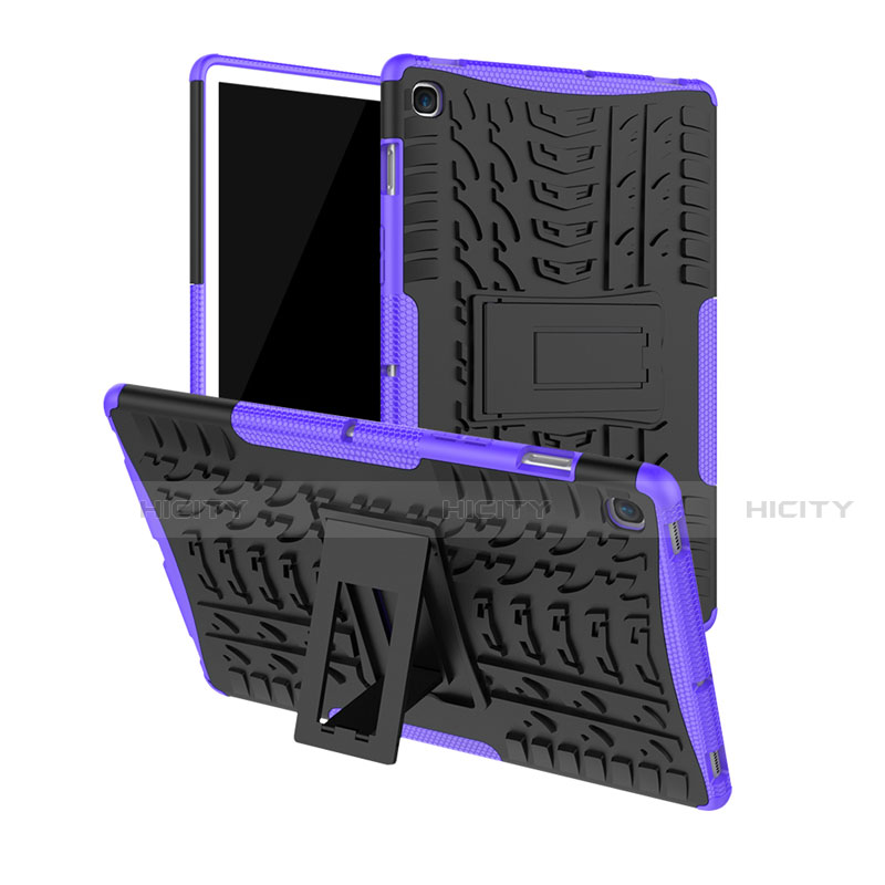 Silikon Hülle Handyhülle und Kunststoff Schutzhülle Hartschalen Tasche mit Ständer A01 für Samsung Galaxy Tab S5e Wi-Fi 10.5 SM-T720 Violett Plus