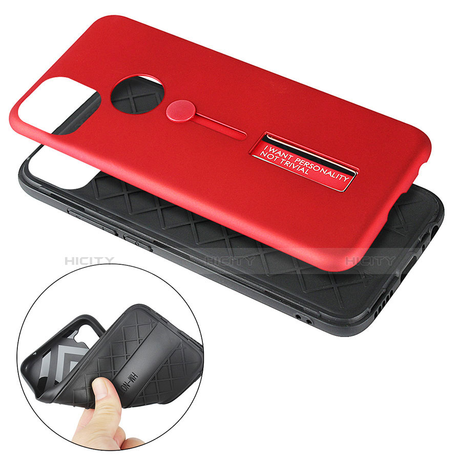 Silikon Hülle Handyhülle und Kunststoff Schutzhülle Hartschalen Tasche mit Ständer A03 für Xiaomi Redmi 9 India groß
