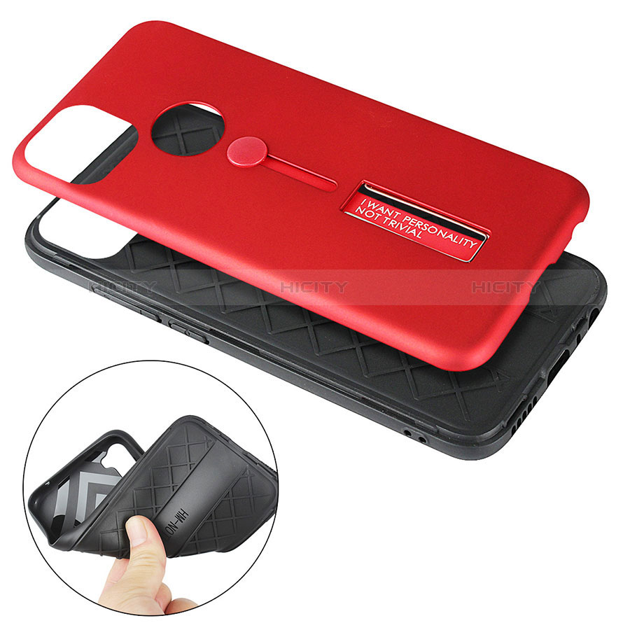 Silikon Hülle Handyhülle und Kunststoff Schutzhülle Hartschalen Tasche mit Ständer A03 für Xiaomi Redmi 9C