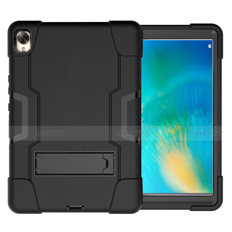 Silikon Hülle Handyhülle und Kunststoff Schutzhülle Hartschalen Tasche mit Ständer für Huawei MatePad 10.8 groß