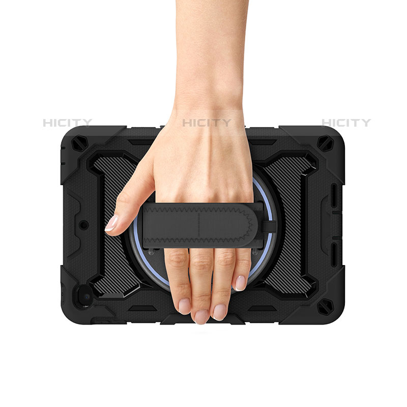 Silikon Hülle Handyhülle und Kunststoff Schutzhülle Hartschalen Tasche mit Ständer L01 für Apple iPad Mini 5 (2019)