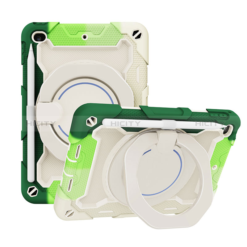 Silikon Hülle Handyhülle und Kunststoff Schutzhülle Hartschalen Tasche mit Ständer L03 für Apple iPad Mini 4