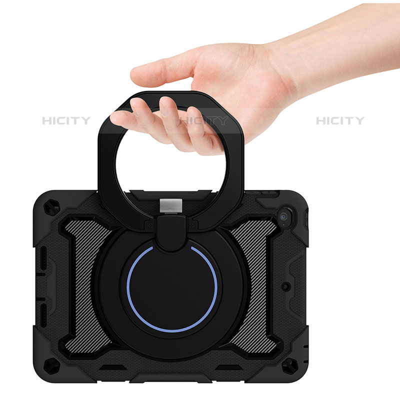 Silikon Hülle Handyhülle und Kunststoff Schutzhülle Hartschalen Tasche mit Ständer L03 für Apple iPad Mini 5 (2019)