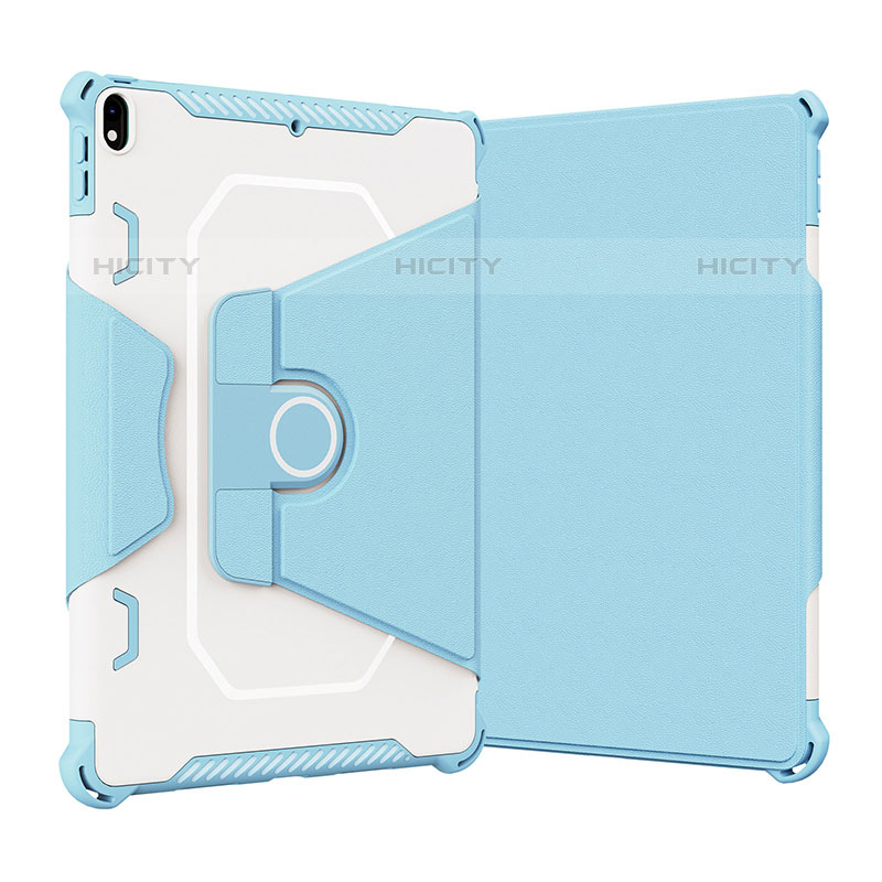 Silikon Hülle Handyhülle und Kunststoff Schutzhülle Hartschalen Tasche mit Ständer L05 für Apple iPad Air 3 Blau