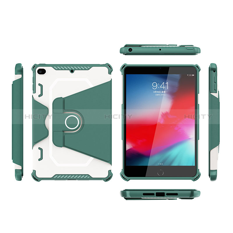 Silikon Hülle Handyhülle und Kunststoff Schutzhülle Hartschalen Tasche mit Ständer L05 für Apple iPad Mini 4